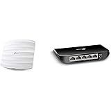 TP-Link N300 Wireless Ceiling Mount Access Point, Support Passive PoE and Direct Current, Easily Mount to Wall or Ceiling & T