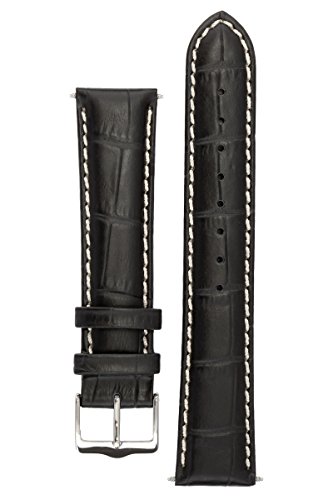 Signature Montana Uhrenarmband. Ersatzarmband. Echtleder. Edelstahl-Dornschliee (Blau, 22 mm - extra-lang) Signature Montana Uhrenarmband. Ersatzarmband. Echtleder. Edelstahl-Dornschliee (Blau, 22 mm - extra-lang)