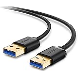 UGREEN USB Kabel 3.0 Super Speed Kabel A Stecker auf A Stecker USB Verbindungskabel für HDD, Drucker, Modems,Festplattengehäusen,Kameras usw, vergoldet Kontakte, 1m