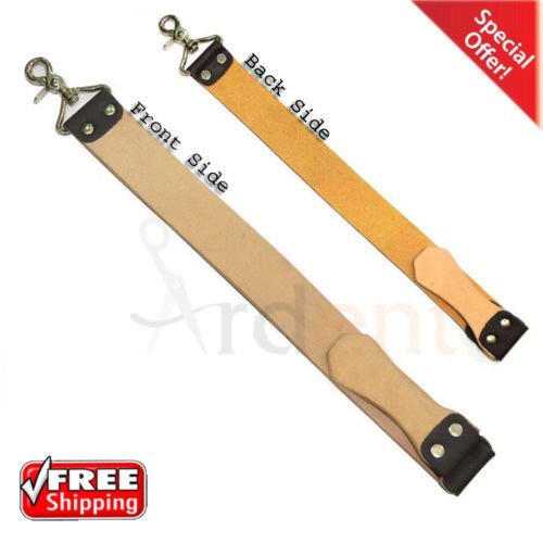 Ardent 18" Genuine Leather Sharpening Strop Strap Razor Belt for Straight Cut Throat Shavette Shaving Razors