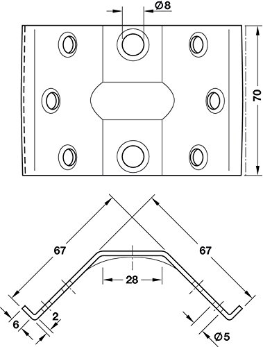 4x GedoTec® Winkelbeschlag Zargenverbinder Tischbeinbeschlag für Tische & Bänke | Höhe 70 mm | Stahl verzinkt | Winkelverbinder für eine stabile Konstruktion | Markenqualität für Ihren Wohnbereich - 4