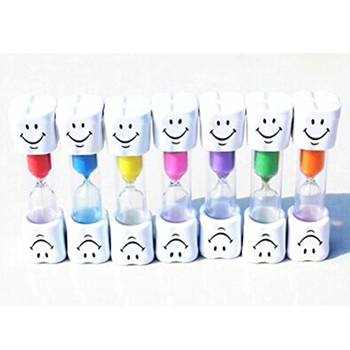 Amybria Smiling Gesicht Stundenglas Sanduhr Sand Clock 3 Minuten Timer 1Pcs Blau - 3