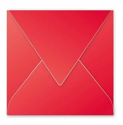 Clairefontaine 5583C Enveloppe Pollen 16,5 x 16,5 cm 120g paquet de 20 Rouge groseille