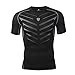 Produktbild URSING_Herren T-Shirt für Trainieren Athlet Fitness Sport Gym Running Yoga Sportlich/Männer Kurzarm Shirt/Basic Sommer Top/Mode Slim-Fit Atmungsaktiv Rundhals Bluse Coole Shirts Tee (L, Schwarz)