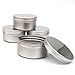 3 x 100ml Aluminium Cosmetic/Candle/Skincare Skin Care Pot, Top Quality British Made Cosmetic Packaging Screw Lid Aluminium Tin