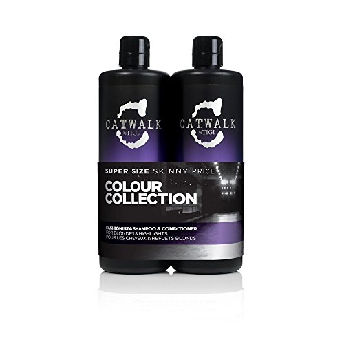 TIGI CATWALK FASHIONISTA Violet Shampoo 750ml + Conditioner 750ml TWEEN DUO