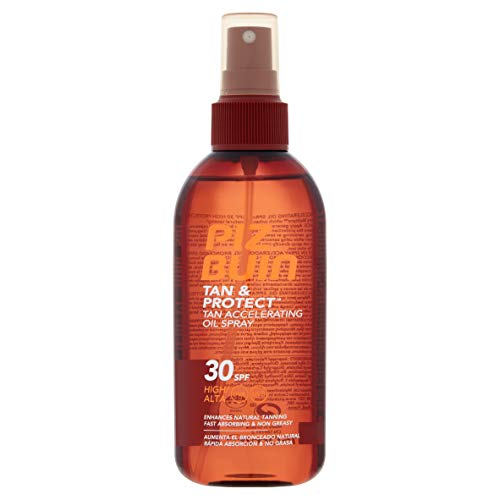 Piz Buin - Protección Solar, Aceite en Spray Tan & Protect Acelerador del Bronceado SPF 30 - Protección alta Spray 150 ml