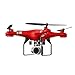 Produktbild SHOBDW Weitwinkelobjektiv HD Kamera Quadcopter RC Drone WiFi FPV Live Hubschrauber Hover (Rot)