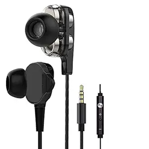 ShopsGeniune in-Ear Headphones Earphones for Bloom DJ Grand Earphone Like Wired Stereo Deep Good Bass Hands-Free Headset Earbud with Built in-line Mic, Calling 3.5mm Audio Jack