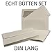 Produktbild SET aus 50x DIN LANG Karten & 50x Umschläge, ECHTES BÜTTENPAPIER, 100 x 210 mm, Weiß halbmatt, ORIGINAL ZERKALL-BÜTTEN | Inklusive GRATIS Geschenkbox