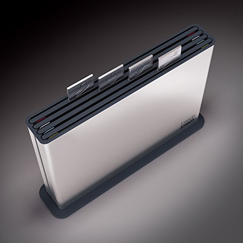 Joseph Joseph Index 100 Schneidbrett Satz mit Fall aus rostfreiem Stahl - 6