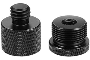 BUTYEAK Mikrofonständer Adapter, Gewindeadapter 1/4 auf 5/8 Zoll, Stative Gewindeadapter Gewindehülse, 5/8 auf 1/4 Adapter Mikrofon Schraubadapter für Mikrofonhalter,Kamera Monitor,Stativ, Mikrofonhalter