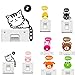 Produktbild TEN-G Wall Art - Vinyl Removable Funny Cat Switch Stickers Black Art Decal Home Decor - Cute Girl Room Decor Wall Stickers Teen Boys Girls Animal Bedroom Switch - for - 1PCs