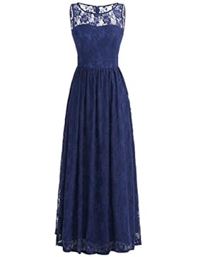 Wedtrend Frauen Spitzen lange Brautjungfer Kleid Party Kleid Cocktailkleid