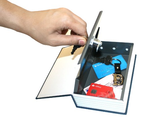 thumbsUp - Livre Coffre-fort Factice Dictionnaire Cachette Secrets Sécurité Tirelire, bleu - 0000384