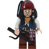 LEGO Pirates of the Caribbean Fluch der Karibik Minifigur Captain Jack Sparrow aus Set 4183 The Mill incl. GALAXYARMS Waffe Dolch - Pirates of the Caribbean