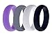Produktbild Damen Silikon Hochzeit Ring Band by honorgear – 4 Ringe Pack Premium Hochzeit Bands Engagement aktiven Sportlern bequeme Passform ungiftig antibakteriell