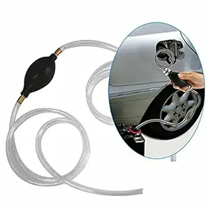 BKYS ONLINE Manual Car Fuel Transfer Pump High Flow Hand Pump Portable Fuel Transfer for Petrol Diesel Oil Liquid Water Fish Tank with 2M Hose