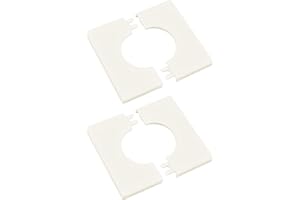 UFURMATE Pipe Wall Covers, 2Pcs 42mm Diameter ABS Plastics Square Escutcheon Plates Self-Adhesive Pipe Plate Covers Decorative Shower Pipe Covers for Pipe Tube Decoration (Beige)