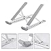 Produktbild ASHATA Laptop-Ständer, Computer Laptop Riser 9-Fach Verstellbarer Halter aus Aluminiumlegierung für Laptop-Notebook, tragbarer Computerhalter zum Schreiben, Silber