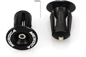 FOMTOR Tapones Manillar MTB, Bicicleta Barra de Aluminio Empuñadura Tapón Extremo Manillar Tapones, Negro Tapones Puños Bicicleta, para Manillar de Bicicleta, Ciclismo, MTB Road