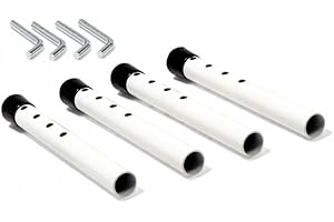 ‎MODULOR Modulor Höhenversteller für Tisch E2, Versteller mit Stülpstopfen erhöht die Tischplatte, Kurze (bis 8,8 cm) Verstellfüße für Schreibtische, weiß