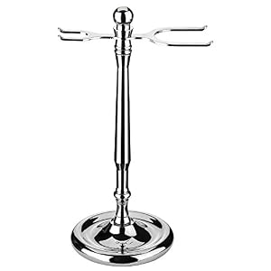 Shaving Stands Razor and Brush Stand Best Safety Metal Chrome Razor Stand Extend the Life of Razor and Shaving Brush - Image 2