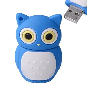 Tobo- Flash Drive 16GB, Memory Stick Pen Drive USB2.0 Cute Cartoon Miniature Blue Owl Animal Shape Thumb Drives.(Blue)