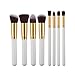 Tonsee 8 Pcs Black Synthetic Kabuki Flat Foundation Brush Single Makeup Cosmetic Brush