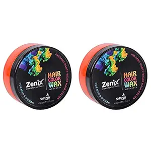 Zenix Hair Styling Color Wax For Strong Hold And Volume For Highlights, Parties And Special Occasions Hair Fashion Styling Colour Wax Red Color (100 gm) Pack of 2