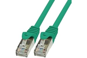 BIGtec LAN Kabel 25m Netzwerkkabel Ethernet Internet Patchkabel CAT.5 grün Gigabit SFTP doppelt geschirmt für Netzwerke Modem Router Switch 2 x RJ45 kompatibel zu CAT.6 CAT.6a CAT.7 Stecker