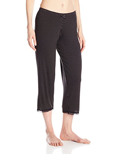 Cake Lingerie Women's Choc Vanilla Torte Pant Maternity Pyjama Bottoms, Multicoloured (Black Polka Dot), Size 16 (Manufacturer Size:X-Large)