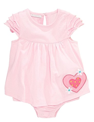 First Impressions Baby Girls Pearly Pink Hearts Sunsuit Romper - 12M
