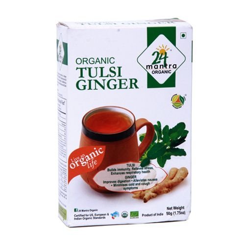 24 Mantra Organic Tulsi Ginger Tea, 50g RS.70.14 (22.00% Off) - Amazon