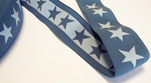 Gummiband 40 mm mit Sternen (jeans blau)