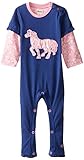 Hatley Baby Girls' Floral Horse Layered Sleeve Romper