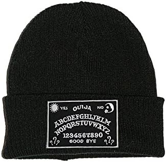 Extreme Largeness Ouija Board Gothic Witchcraft Patch Knitted Beanie Hat Black One Size