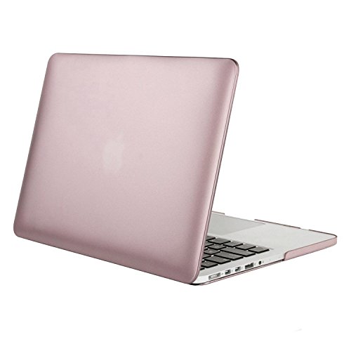 MOSISO MacBook Pro 15 Retina Hülle (NO CD-ROM Drive) - Ultra Slim Hochwertige Plastik Hartschale Tasche Schutzhülle Snap Case für MacBook Pro 15 Zoll with Retina Display (Model A1398), Rose Gold