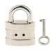 Imported Classical Square Padlock with Key Travel Locker Closet Lock Set - Silver S RS.355.00
