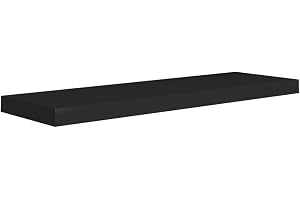 vidaXL Svävande vägghylla svart 80x23,5x3,8 cm MDF