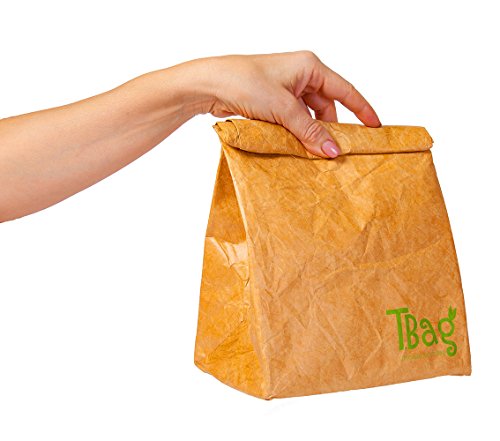 Braunes Papier Lunch Bag Wiederverwendbares SUPER STARKE Isoliertes Beschreibbares Nicht Zerreißbares T.Bag Brown - 3