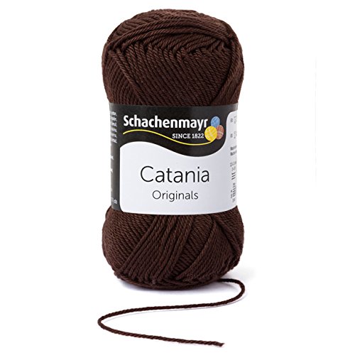 Schachenmayr 9801210-00162 Catania kaffee Handstrickgarn, Baumwolle