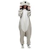 dressfan Unisex Adult Kinder Tier Pyjamas Grau Koala Cosplay Kostüm