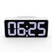 Produktbild MoKo LED Wecker mit 8,9"großem Display, USB Ports, Snooze, Dimmer und Einstellbare Lautstärke für Alarm, Batterie Backup und 12/24 Stunden Anzeige, Weiß