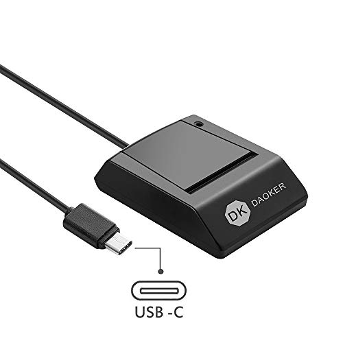 Daoker USB C Smart Card Reader, CAC Card Reader DOD Military with Cable for Computers of MacBook/HP/Dell etc|Compatible with System of Windows, Mac OS and Linux.