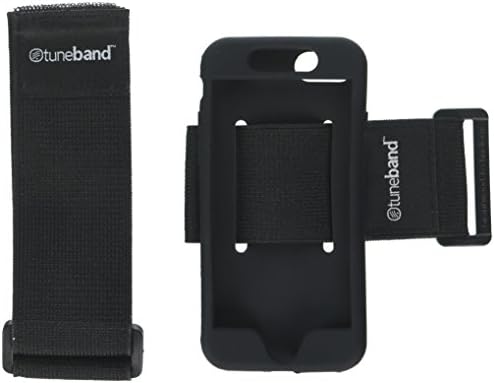 TuneBand for iPhone 8, Premium Sports Armband with Two Straps and Two Screen Protectors, BLACK (BLACK)