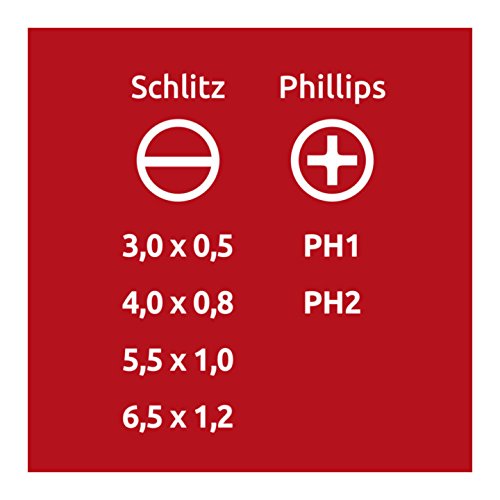 STIER Kraftpaket Schraubendreher-Satz I 3K-Kraft-Griff + Sechskant-Schlüsselhilfe (Hexagon) I 6-teilig Schlitz und Phillips-Schraubendreher - 5