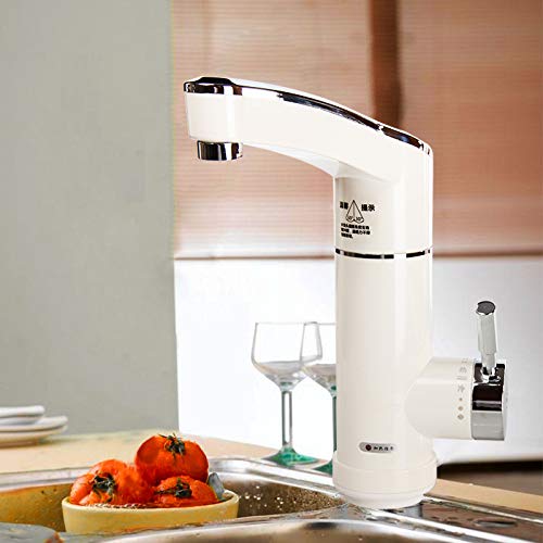 Preisvergleich Produktbild Elektrischer Wasserhahn ist heiß Küche schnelles Heizen Warmwasserbereiter kleine Küche Schatzhaus unter Wasser Duschraum Silber (unter Wasser mit Auslaufschutz)