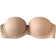 Dress Cici Strapless Underwire Bra, 3D Support Bra for Large Breasts, Shoulder Straps Removable, Back Hook & Eye, Soft Nylon
