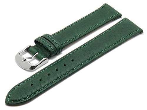 Meyhofer Uhrenarmband XL Scheidt EASY-CLICK 20mm grn Leder grob genarbt Made in Germany MyFckslb385/XL/20mm/gruen